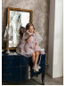 Puff Sleeves Tulle Tiered Flower Girl Dress